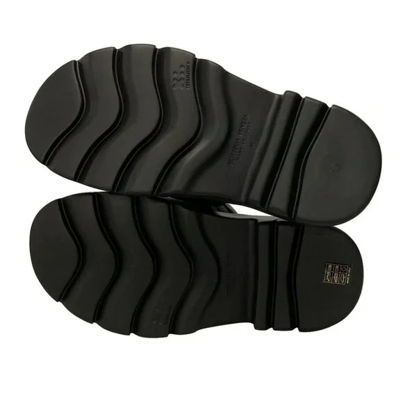 BOTTEGA VENETA - Black Chemical Fiber Leather Rubber Men's Sandals 607-080425 - Picture 7 of 12